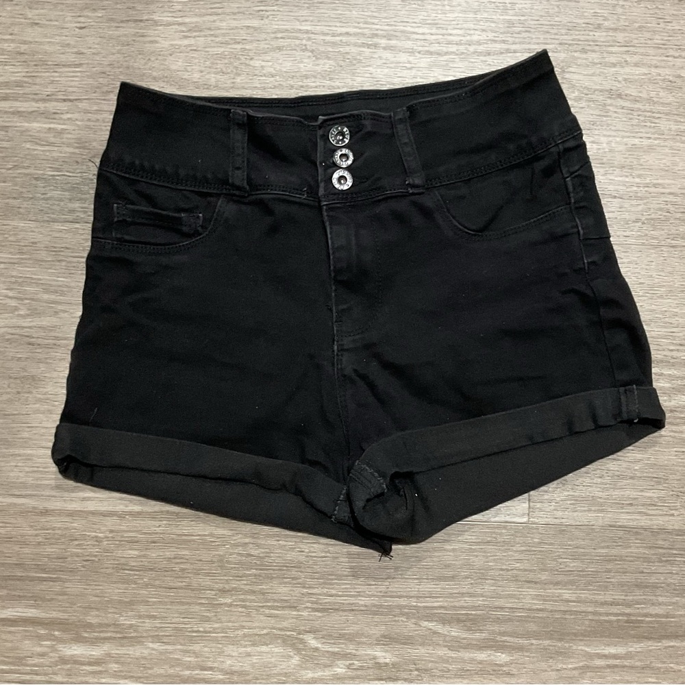 (Black) Blue Savvy High Rise Jean Shorts, Size 9/29